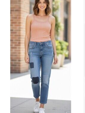 Banana Republic 26 Boyfriend Patchwork Jeans